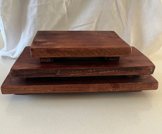 3pcs Rectangular Table Risers (Mahogany)