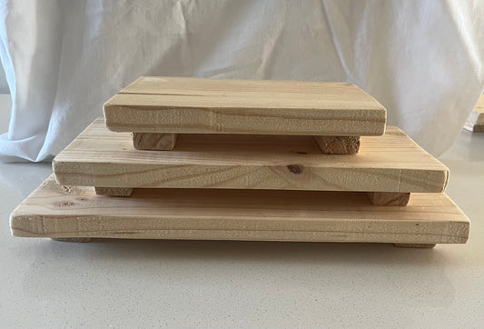 3pcs Rectangular Wooden Table Risers
